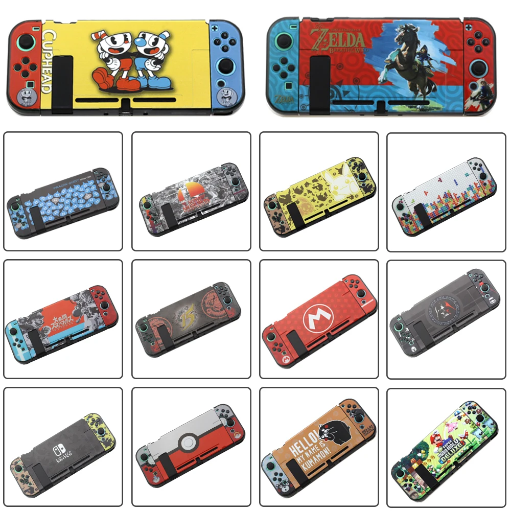 Жесткий защитный чехол Nintendo Switch с цветным рисунком для консоли NS & Joy con|Чехлы| |