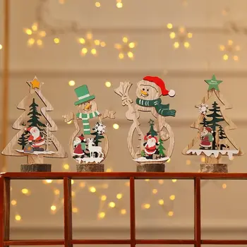 

Wooden Christmas Tree Ornament Bar Decoration Office Desk Festival Kids Xmas Toy