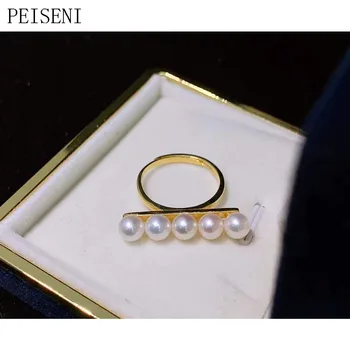 

PEISENI S925 Original Design Fine Jewelry Pearl Rings 2020 Natural Freshwater Pearl jewelry 5-5.5mm Rings For Women Wholesale