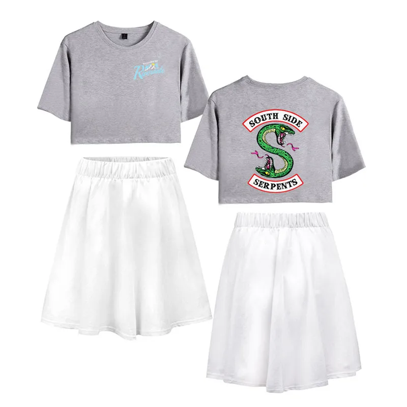 style 15 "South Side serpents" ривердейл Косплэй костюм ривердейл Southside юбка спортивный пикантные полный набор Тупоголовым футболка женское платье для девочек - Цвет: style 15