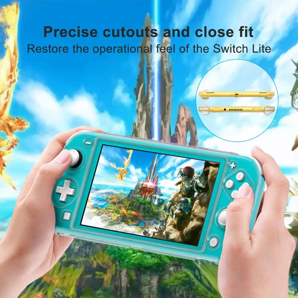 Защитный чехол с кристаллами для nintendo Switch Lite NS Mini консольный чехол s жесткая прозрачная задняя крышка для Switch Lite Joy-cons