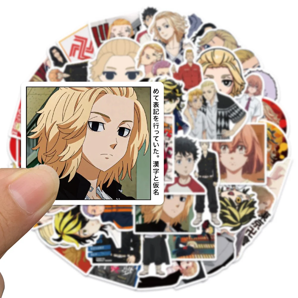 10/30/50PCS Anime Tokyo Avengers Sticker Laptop Skateboard Mobile Phone Graffiti PVC Gift Toy Waterproof Sticker Wholesale