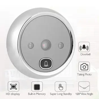 

3in HD LCD Screen 120 Degree Wide Angle Doorbell 3MP Image Sensor Infrared Night Vision Door Viewer Bell