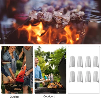 

4Pcs Adjustable Grill Replacement Parts Heat Shield Plate BBQ Tools