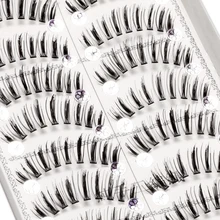 LANJINGLIN, 10 пар, натуральные накладные ресницы, ресницы для макияжа, синтетические волосы, накладные ресницы, накладные ресницы, искусственные ресницы,# L07