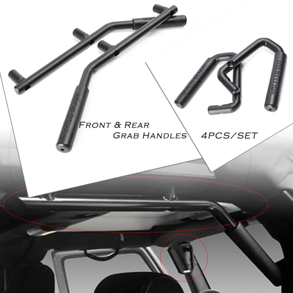 LUCKMART 4 шт. передние и задние ручки накладки из твердой стали для 2007- Jeep Wrangler JK 4 двери высокое качество Автозапчасти