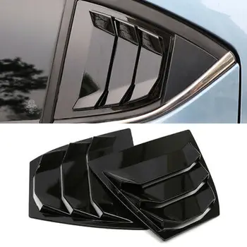 

Glossy Black Rear Window Shutter Cover Trim 2pcs For Mazda 3 / Axela 2014-2018