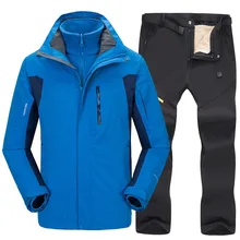 Лыжный костюм Мужская ветрозащитная водонепроницаемая, Лыжный спорт куртка и брюки зимние лыжные и сноубордические куртки костюмы походная куртка для активного отдыха наборы