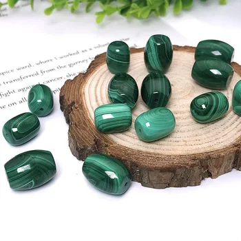 

1pc Natural Stone Malachite Buddha Drum shape Loose Beads Green Round Single Bead for Bracelets Making DIY Jewelry Accessories
