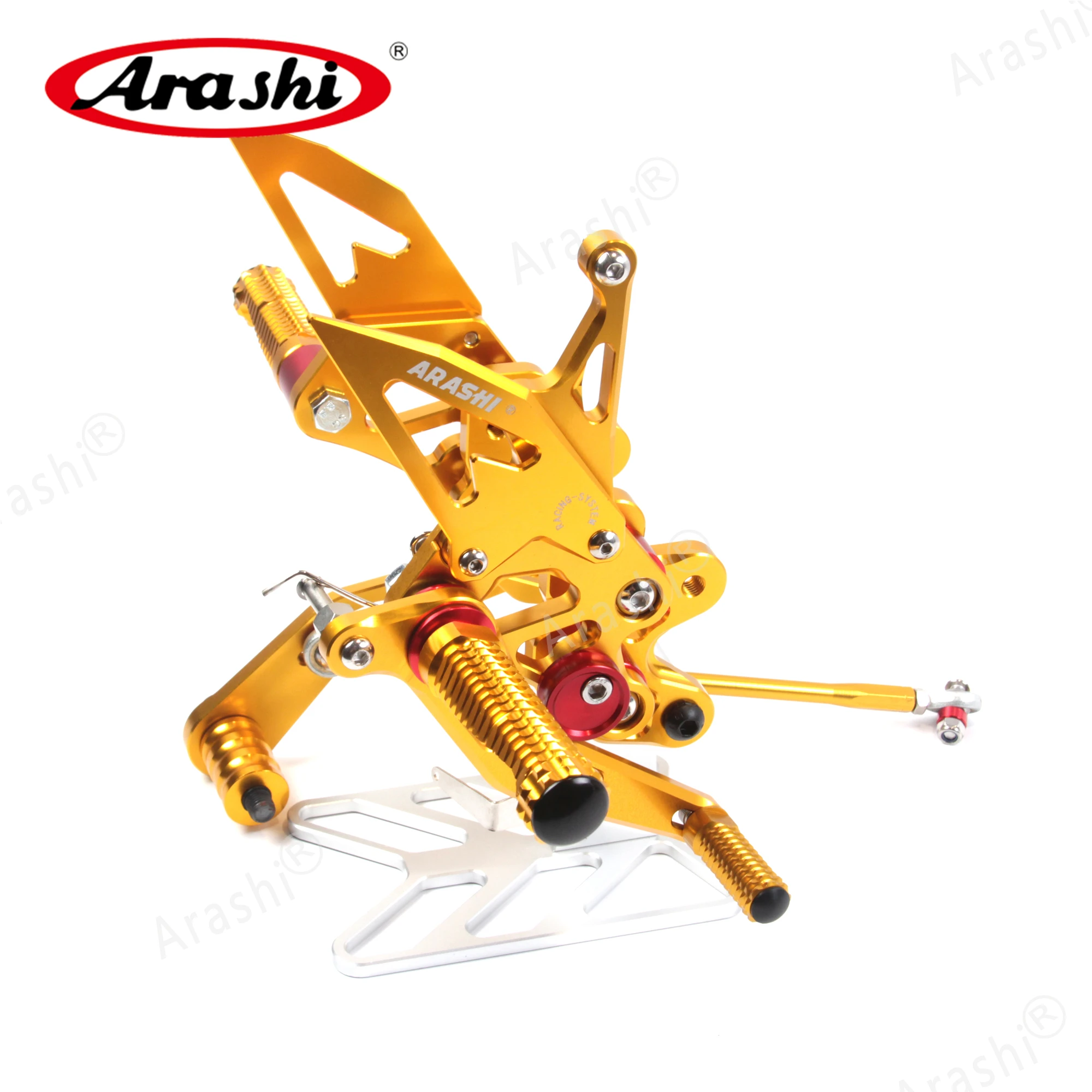 Араши ЧПУ Регулируемые подножки для SUZUKI GSXR750 GSX750R GSXR 750 2006 2007 2008 2009 2010 Rider Rearset подножки