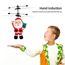 Télécommande électronique électrique en plastique, jouet amusant, père noël, véhicule volant, Suspension, avion à Induction pour jouets de noël