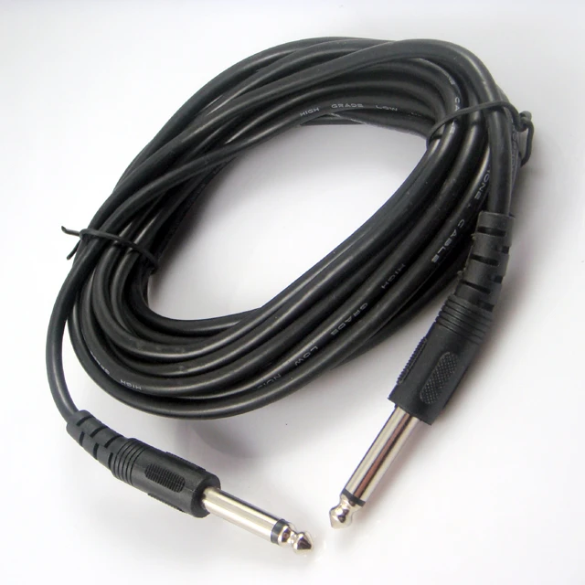 5 Metre Black Electric Bass Guitar Cable Audio Connection Guitar Cable