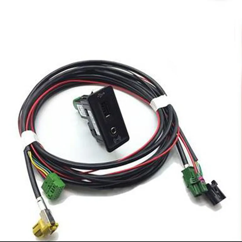 For Golf 7 MK7 VII CarPlay media USB AUX Switch MIB2 MDI USB AMI Adapter Plug Socket Cable wiring Harness 5G0035222F 5QD035726E