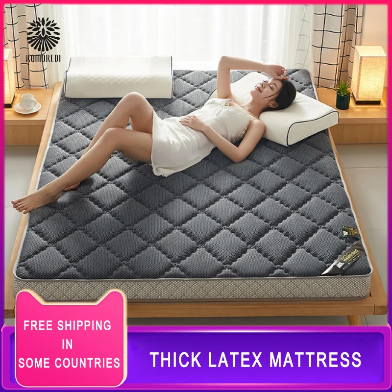 6/10cm Thai Natural Latex Mattress Floor Mat 95D Filling Mattress