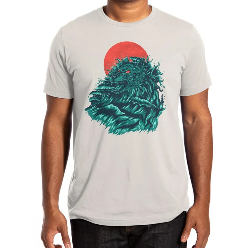 wave T Shirt waves ocean sea wolf wolves sun nature water animals muscle tank