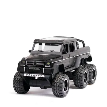 

1/32 ratio alloy truck G63 off-road vehicle die-casting toy car model sound and light 6 door can open children's gift collection