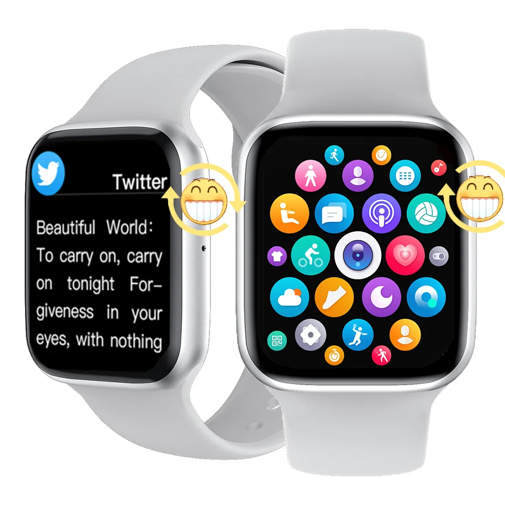 W46 Smart Watch Women Men Fitnees Tracker 1.75 Inch Big Screen Wireless Charging Temperature Waterproof for Xiaomi Huawei
