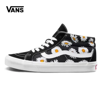 

VANS VN0A391FTOZ Men/Women Sports Skateboard shoes new small daisy sunflower black low ERA canvas casual shoes Size Eur 36-44