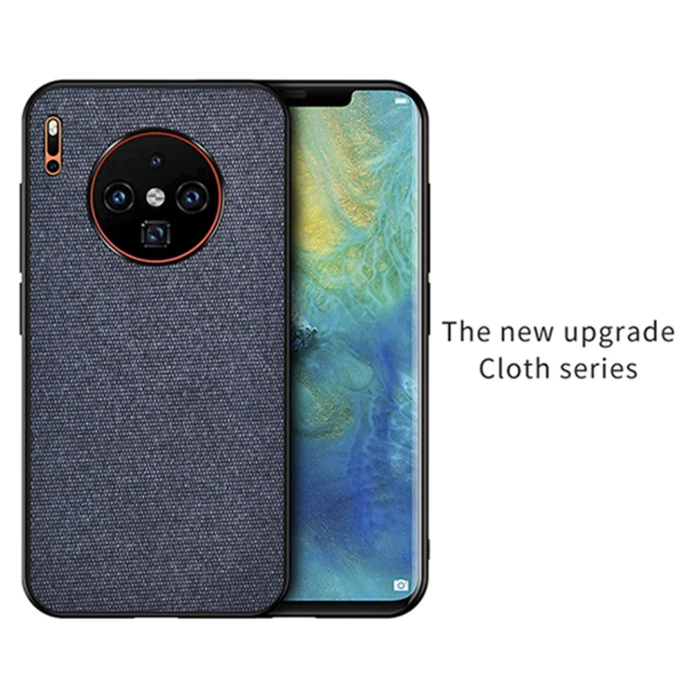 Blue Eqvvol ткань Сращивания узор чехол для huawei Коврики 20 30 Pro P20 P30 Lite Y9 Y7 Y6 из парусины в стиле ретро чехол для Honor 8X10 9 9X чехол - Цвет: Blue