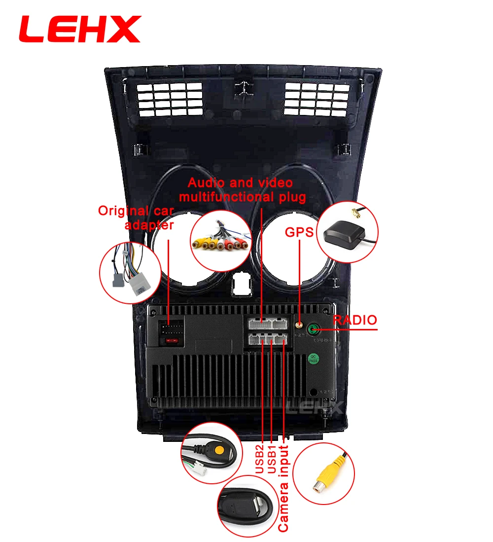 LEHX 2 Din Android 8,1 Автомагнитола центральный мультимидиальный плеер навигация gps для Nissan Qashqai 1 J10 2006-2013 2G+ 32G Автомагнитола