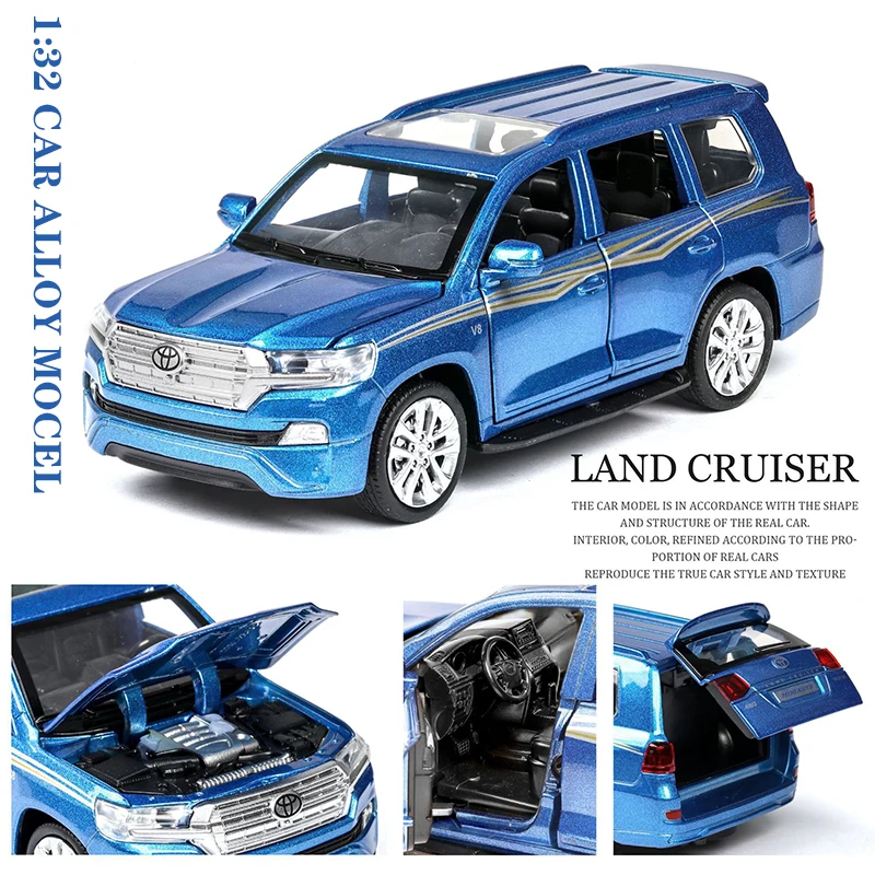 Ceny 132 Toyota Land Cruiser Diecast Alloy Model samochodu Diecasts i pojazdy zabawkowe wysokiej symulacji zabawki samochody dla dzieci prezenty dla dzieci