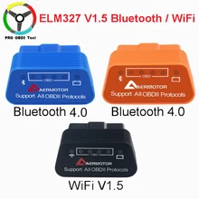 Супер Мини ELM327 V1.5 Bluetooth/WiFi OBD2 ELM 327 1,5 автомобильный диагностический инструмент Поддержка всех протоколов OBDII для Android/Ios/Torque