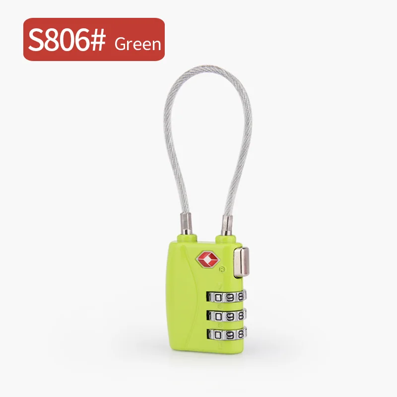 S806 green Сменные багажные аксессуары, замок с паролем, чемодан для сумки на плечо, коробки для файлов, шкафы, замок для чемодана, защитные замки - Цвет: S806 green