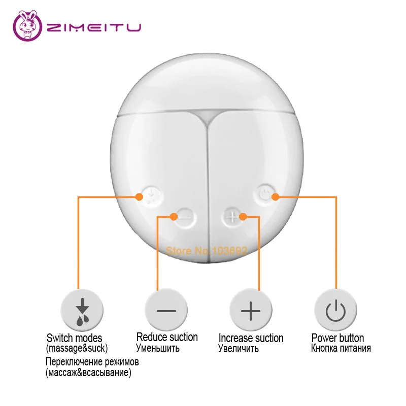 Zimeitu Double Electric Breast Pumps Powerful Nipple Suction Usb