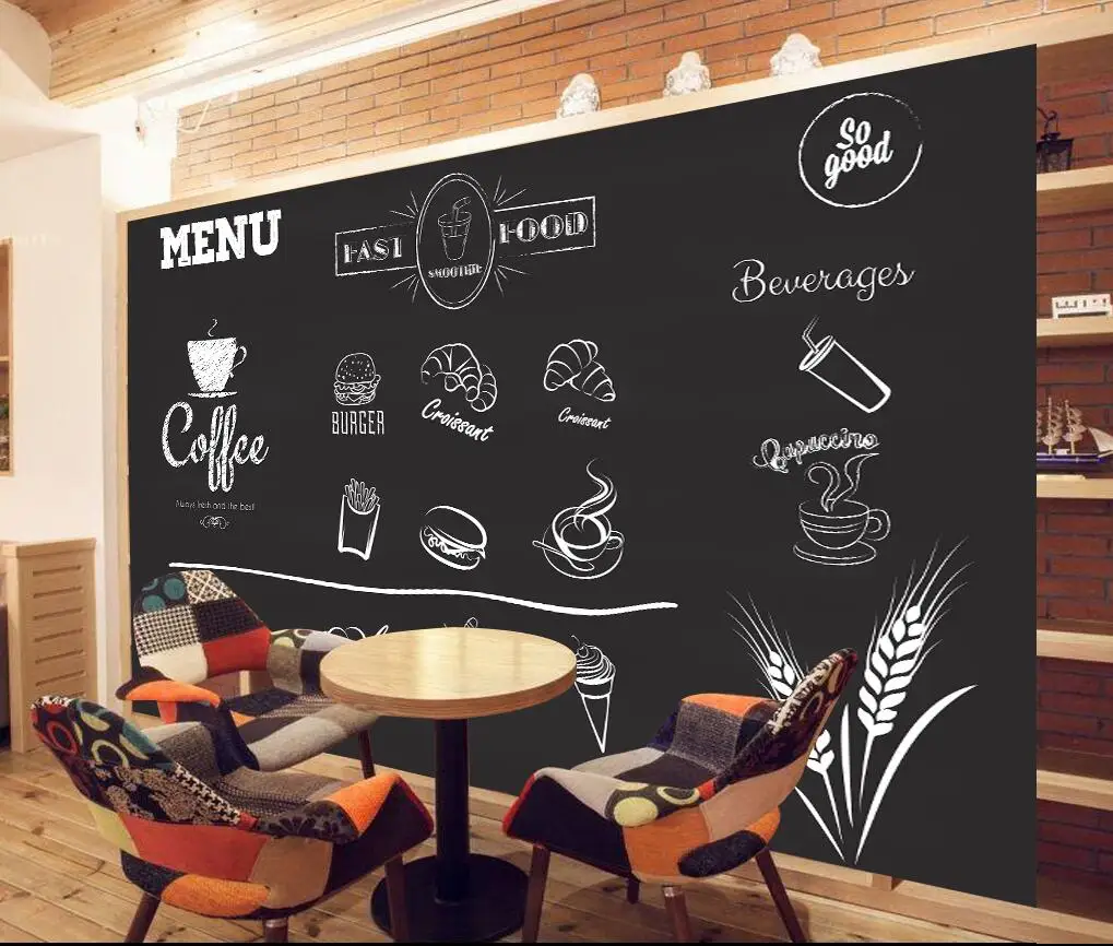 papel de parede café restaurante auto-adesivo decoração mural