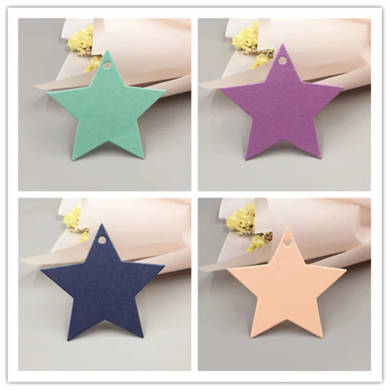 

1000Pcs/Lot Paper Star Shaped Small Gift Box Packing Hang Price Tag Labels For Handmade Craft Luggage Food Name Note Card Labels