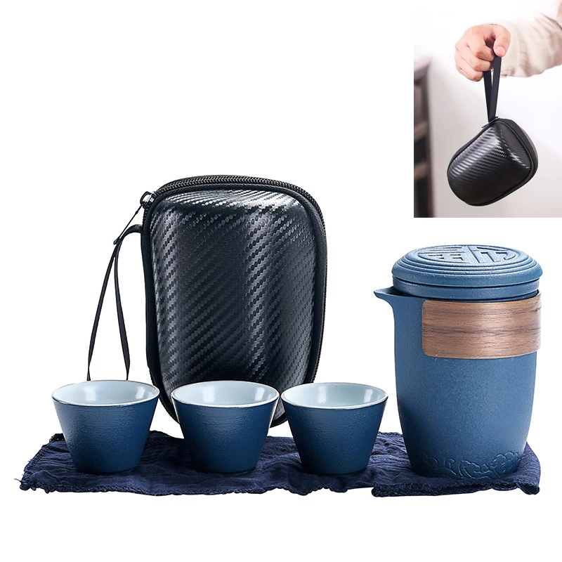 

Portable Travel Tea Set on-board Ceramic Kungfu Tea Set