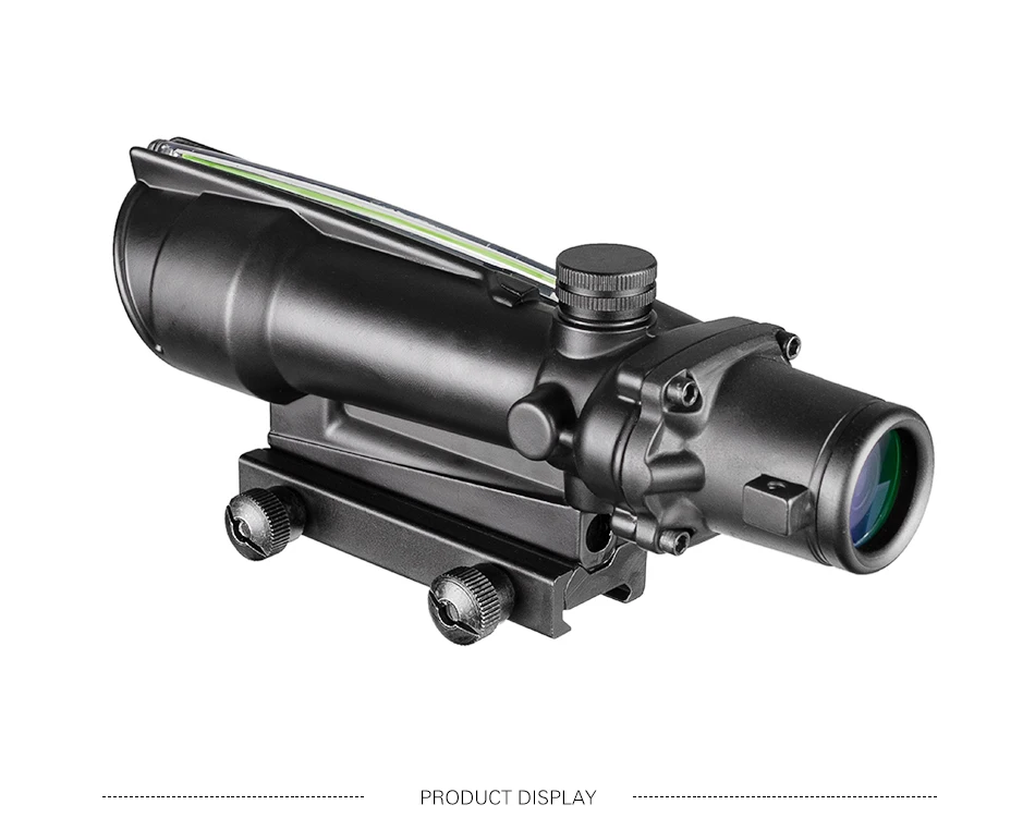 Охотничий прицел 3,5X35 ACOG реальный оптоволоконный прицел Красная Зеленая Подкова Сетка тактические оптические прицелы для cal. 223. 308
