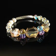 Подарок на день рождения 925 хан издание женские украшения яркое серебро аутентичный австрийский кристалл браслет