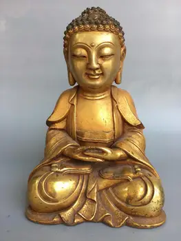 

wedding decoration Gilt Buddha Shakyamuni Buddha Buddha, one of the three saints in the West statue