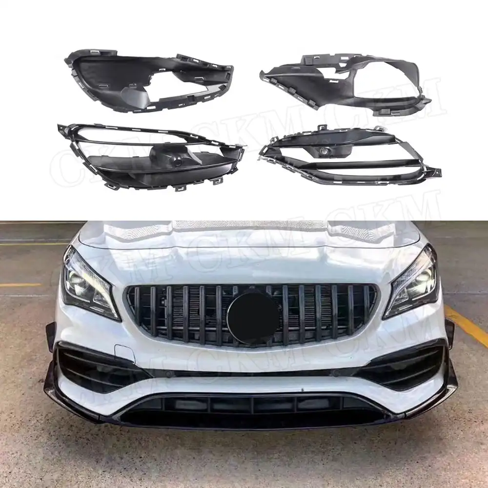Front Fog Light Air Vent Trim Cover Grills For Mercedes Benz CLA Class