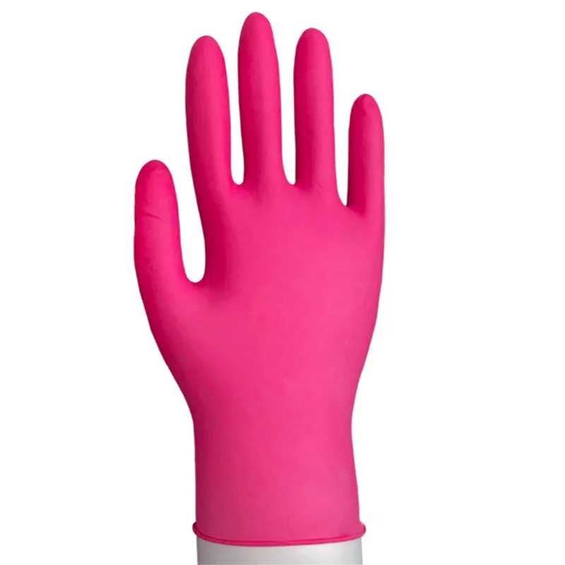 50 Pairs / Batch Wear-Resistant Durable Nitrile Disposable Gloves Food Medical Testing Household Cleaning Gloves Anti-Static Glo
