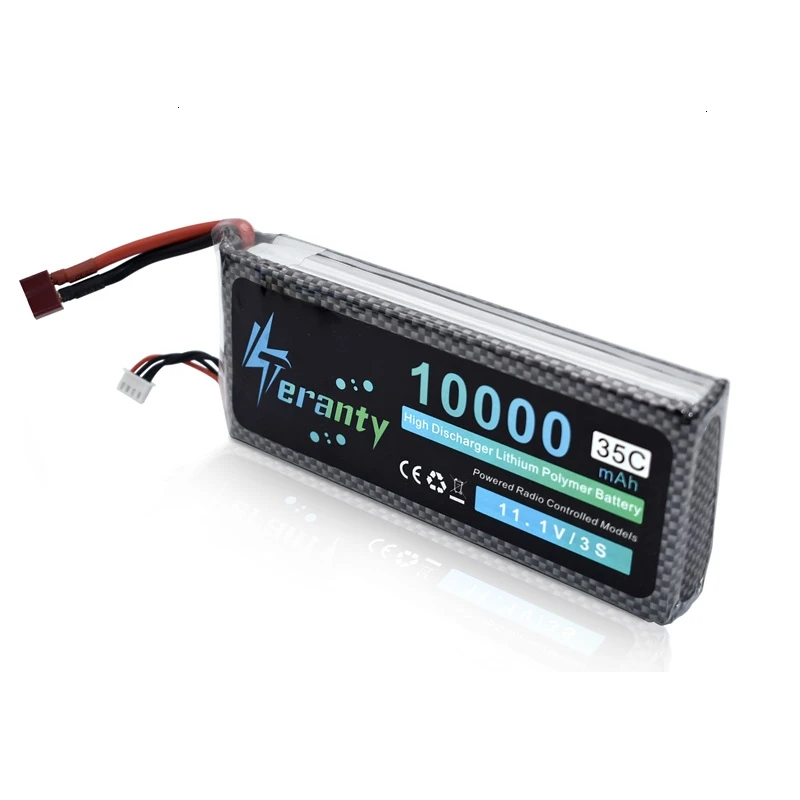 Обновленная батарея 11,1 v 10000maH 35C Lipo для RC Quodcopter автомобилей лодки Дрон запасные части 3s 10000mah 11,1 v перезаряжаемые батареи