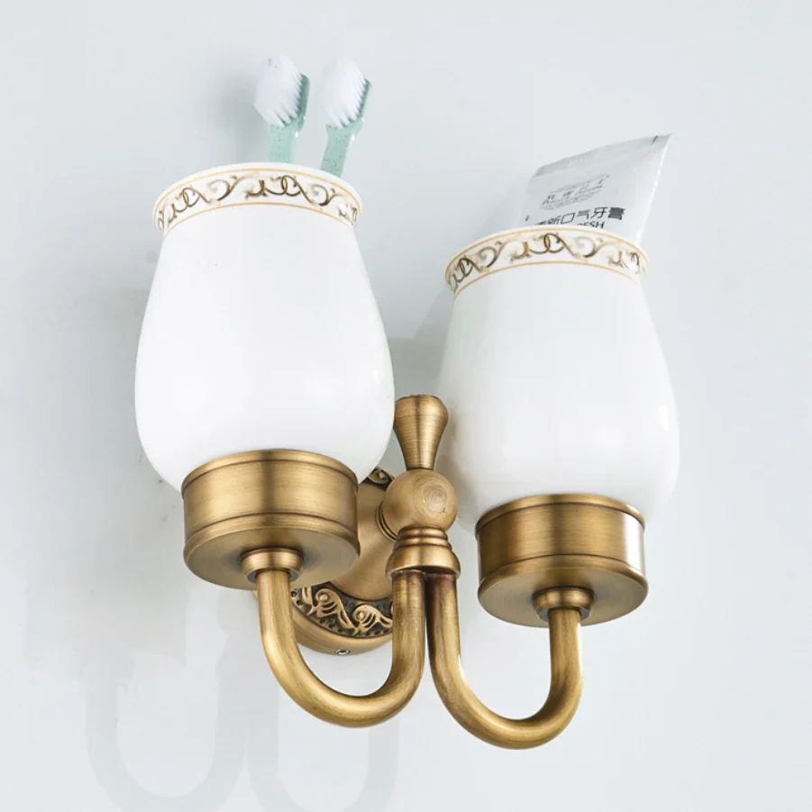 Good quality Brass antique tumbler holder cup&tumbler holders tumbler toothbrush holder bathroom accessories hardware H1190