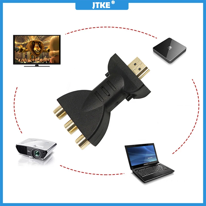 Аудиоадаптер JTKE 1080P-AV HDMI-совместимый с 3-rc разъемом Hdmi-Vga сплиттер цифровой сигнал