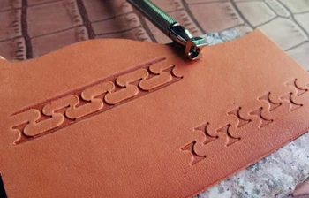 

Advanced steel Geometric border pattern Hand-work unique design leather working tools carving punches stamp craft tools
