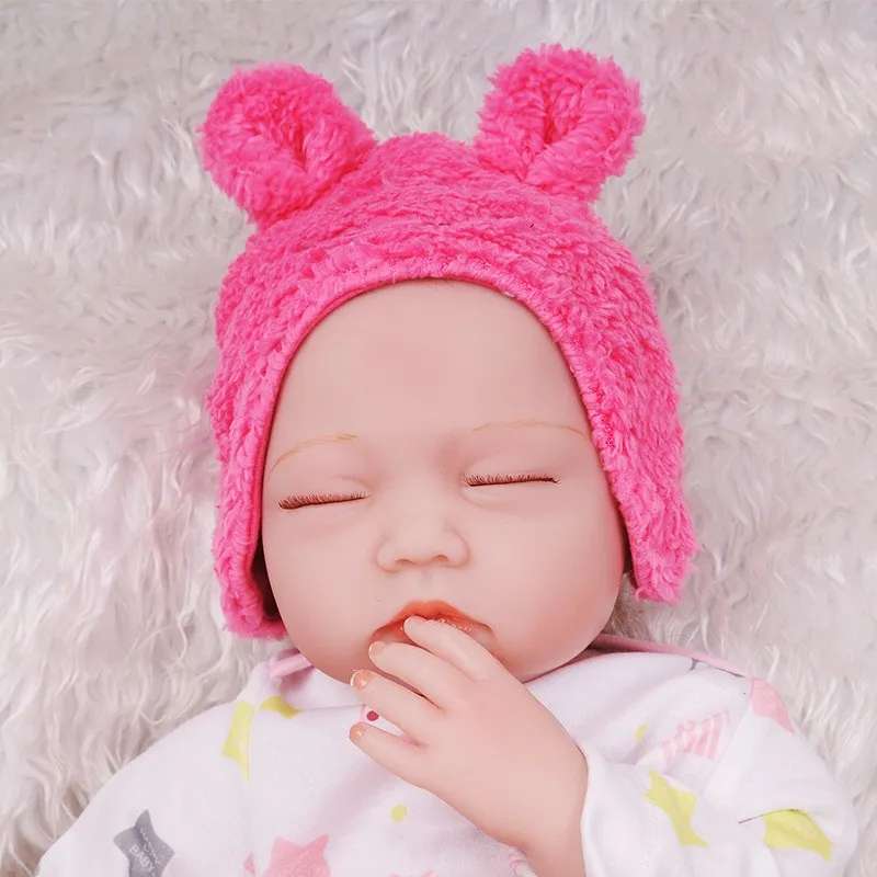 55 см розовый/синий Rebron Baby Lovely Big Eyes моделирование детских кукол силиконовый Reborn Baby моделирование кукла мягкая для детей Подарки