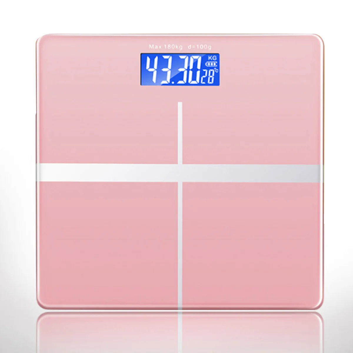 180KG Digital Weighing Scale Electronic USB Rechargeable Weight Scale with Temperature Display