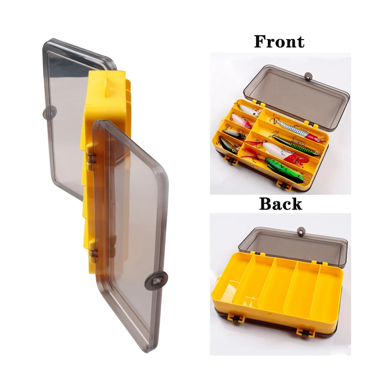 Fishing Tackle Boxes Transparent Plastic Fishing Lure Bait Hook Storage Case Tackle Box 15 Compartments Fishing Accessories