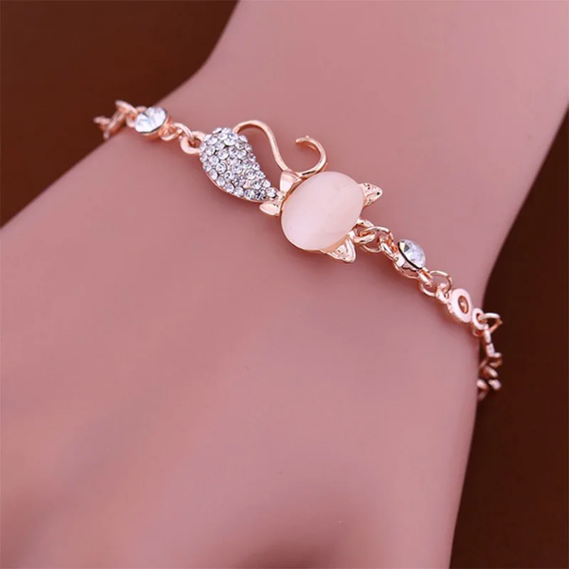 Hand Chain Ladies Crystal Cute 1Pcs Cat 
