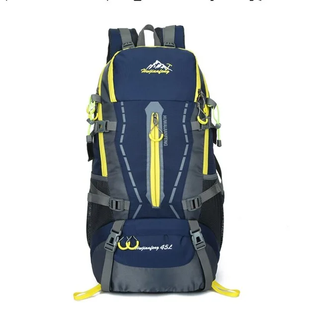 Dark Blue 45L сумка для альпинизма на открытом воздухе, 6 цветов, Водонепроницаемый Рюкзак Для Путешествий, Походов, походов, спортивная сумка На открытом воздухе - Цвет: Dark Blue