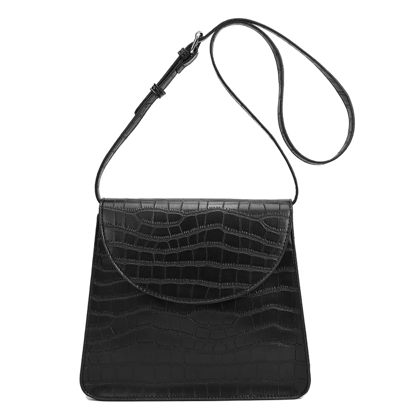 

2019 Winter New Alligator Small Women Handbag Crocodile Ladies Shoulder Bag Brand Designer Stone Korean Style Chic Crossbody Bag
