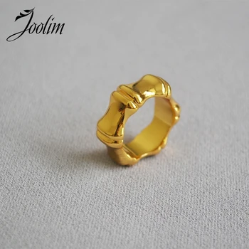 

JOOLIM Shinny Gold Filled Bammboo Finger Ring for Women High End Jewelry