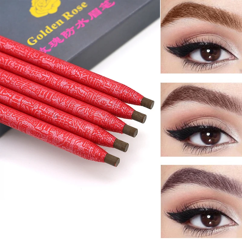 Lápis de Sobrancelha à Prova Caneta de Longa Caixa Dmicroágua Microblading Duração Sobrancelha Enhancer Fácil Usar Olho Tintura Maquiagem Ferramenta 12 Pçs –