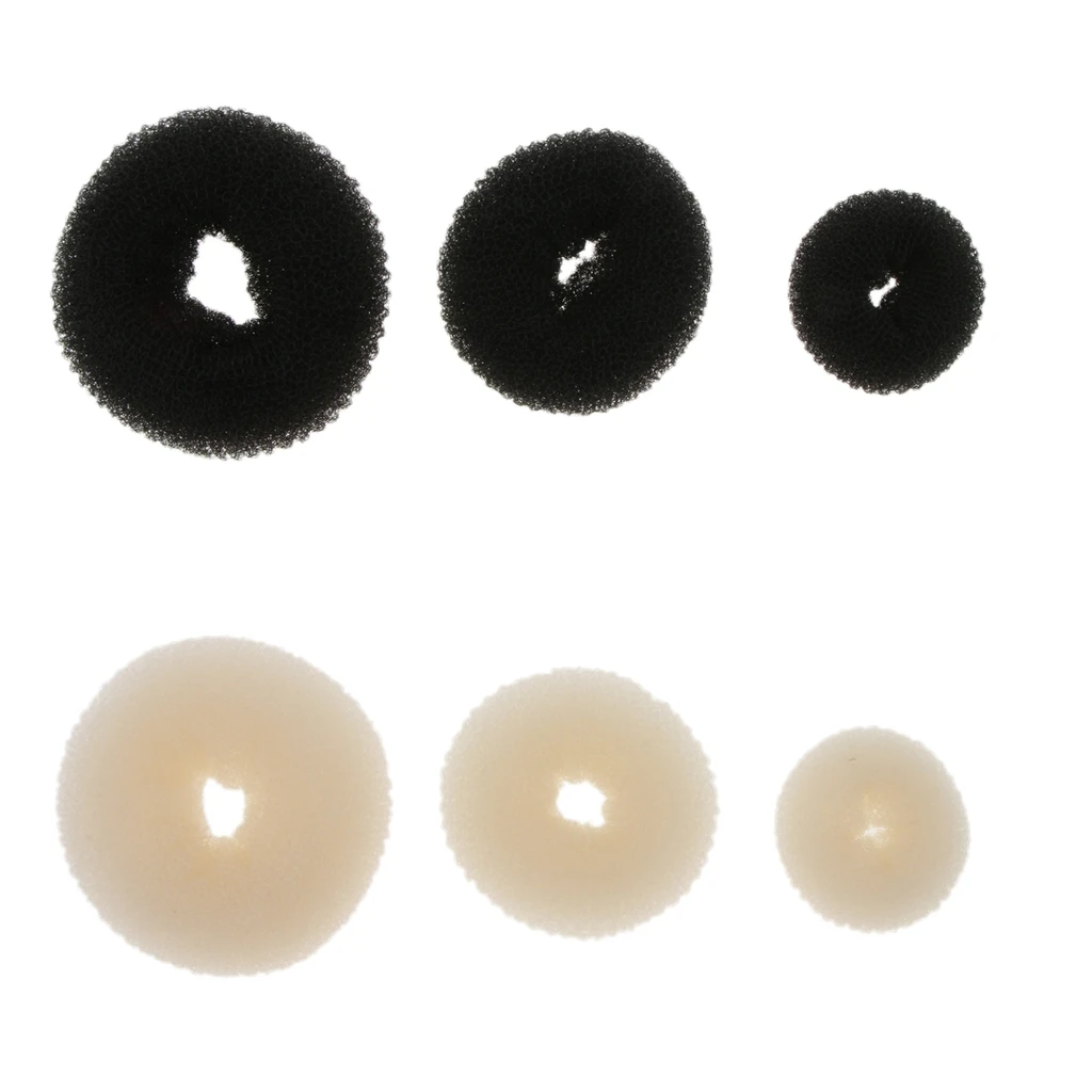 

3 Size Hair Donut Hair Bun Makers Rings Mesh Chignon Ballet Bun Hairdonut for Party Dating Wedding Yoga Running hair circle