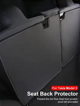

2rd Row Seat Back Protector Odorless Comfortable Protection Pad with Split Design Car Seat Decoration Cushion For Tesla Model 3